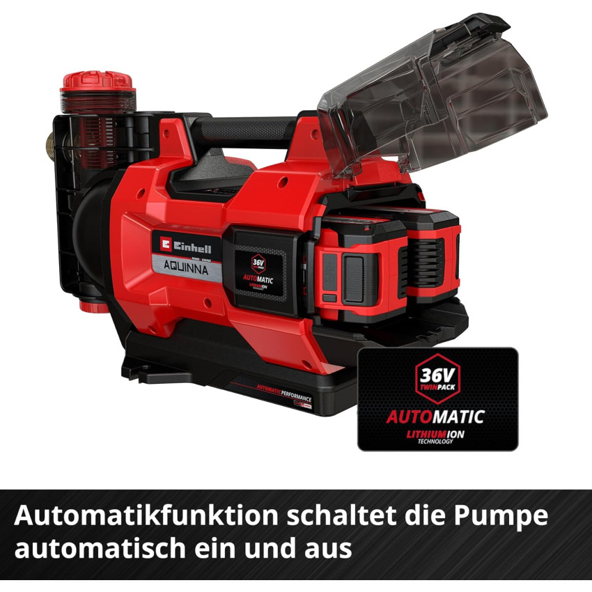 Αντλία επιφανείας μπαταρίας 36V Einhell AQUINNA 36/38 F LED AUTOMATIC 4180420 Αντλία επιφανείας μπαταρίας 36V Einhell AQUINNA 36/38 F LED AUTOMATIC 4180420