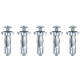 Βύσματα μεταλλικά για γυψοσανίδα M4 x 21 mm 5τεμ Kreator 6689971