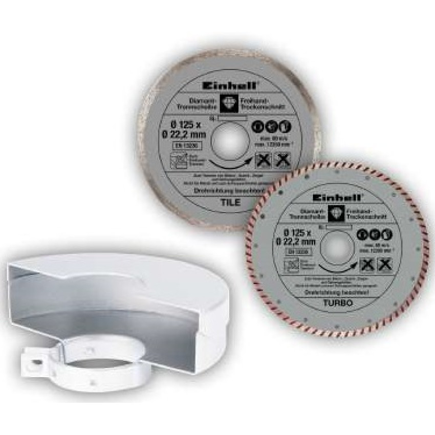 ΓΩΝΙΑΚΟΣ ΤΡΟΧΟΣ ΡΥΘΜΙΖΟΜΕΝΟΣ 125mm 1100W EINHELL TΕ-AG 125 CE Kit 4430865