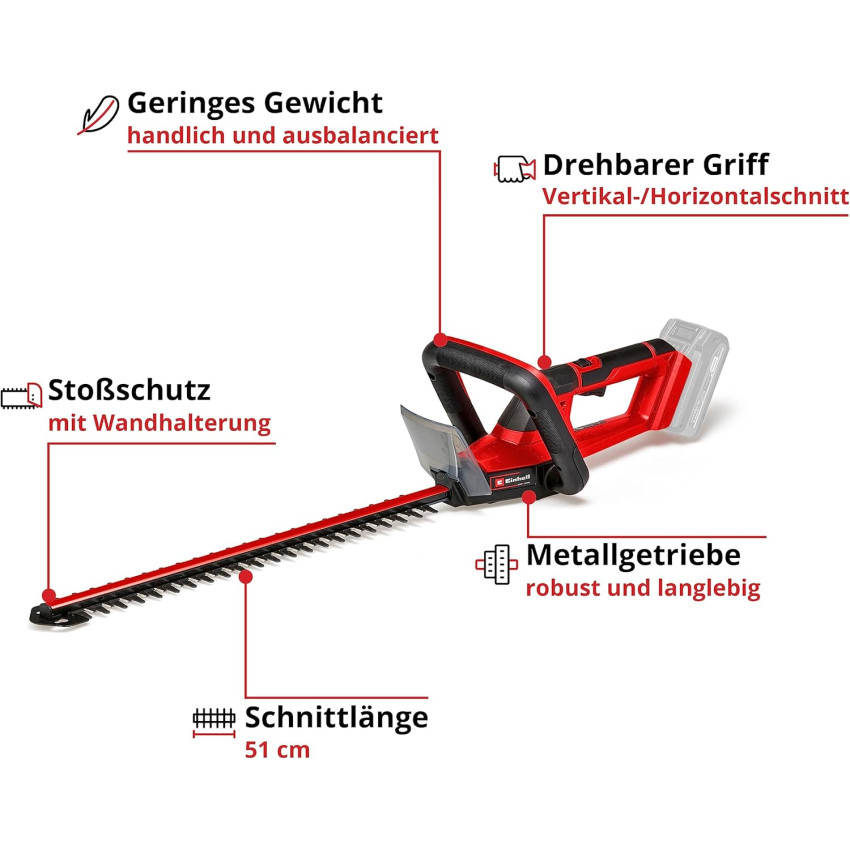 Μπορντουροψάλιδο μπαταρίας 18V 560mm Einhell GC-CH 18/50 Li - Solo 3410945 Μπορντουροψάλιδο μπαταρίας 18V 560mm Einhell GC-CH 18/50 Li - Solo 3410945