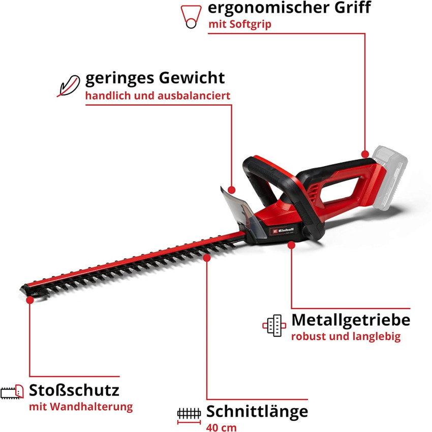 Μπορντουροψάλιδο μπαταρίας 475mm 18V Einhell GC-CH 18/40 Li Solo 3410940