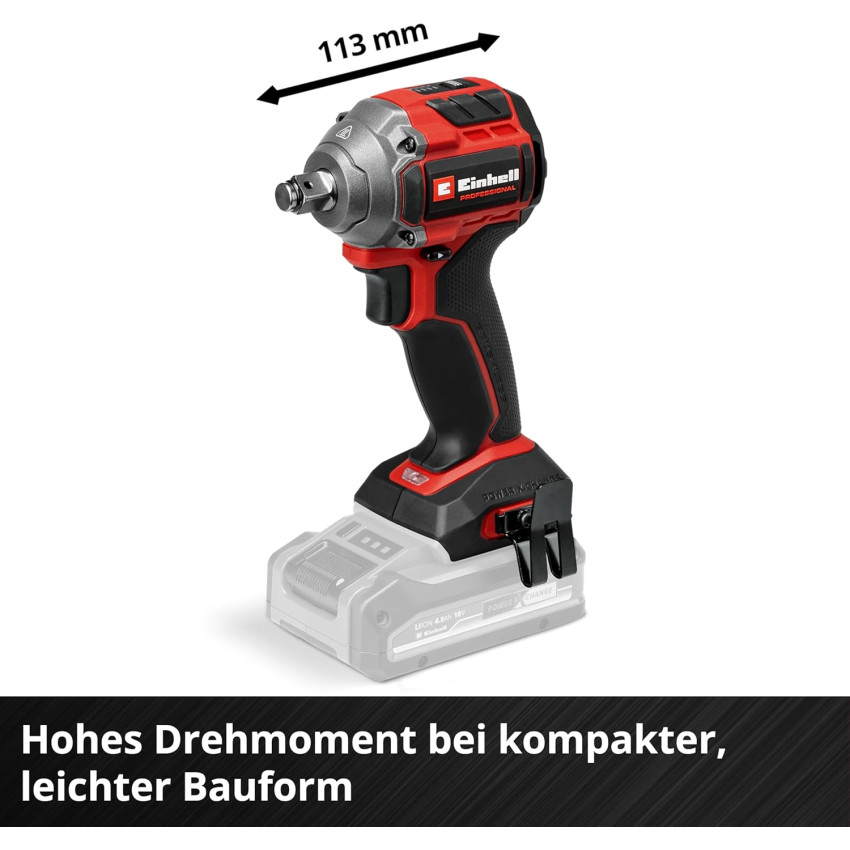 Μπουλονόκλειδο 18V 260Nm Einhell TP-CW 18/260 C Li Brushless - Solo 4510090