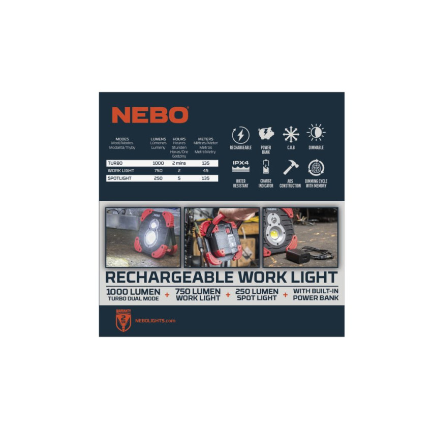 ΦΑΚΟΣ 1000 Lumens NEBO TANGO   NE6665