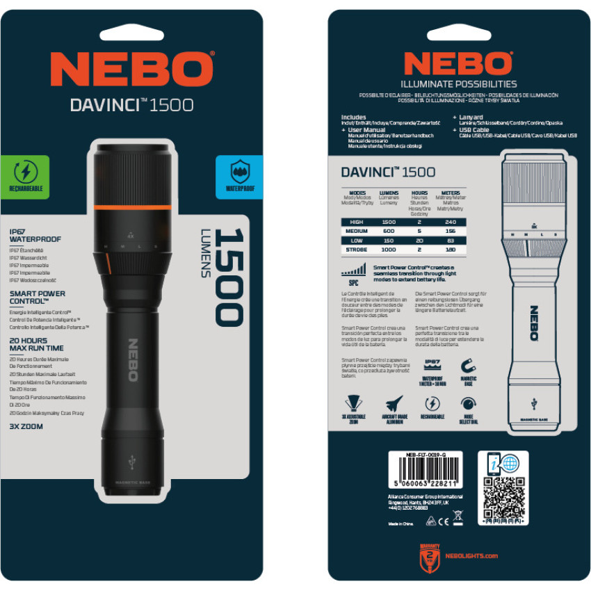 ΦΑΚΟΣ 1500 Lumens NEBO NEWTON 1500 NEB-FLT-0017-G ΦΑΚΟΣ 1500 Lumens NEBO NEWTON 1500 NEB-FLT-0017-G
