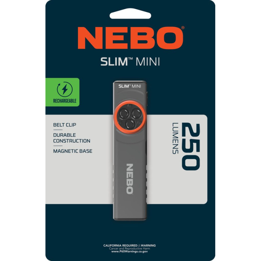 ΦΑΚΟΣ 250 Lumens NEBO SLIM MINI  NEB-FLT-1042-G
