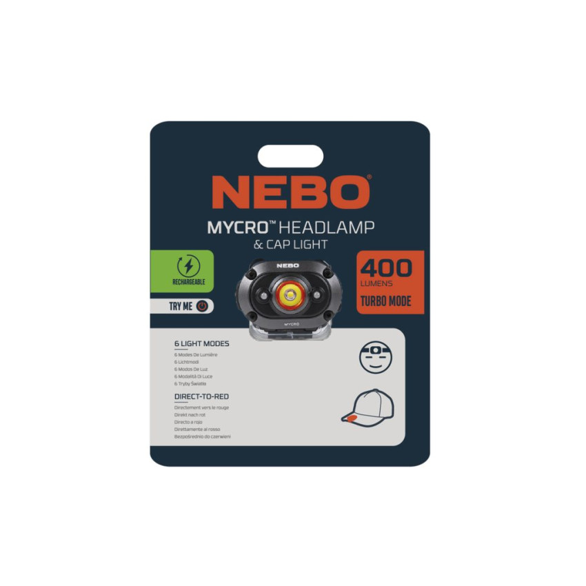 ΦΑΚΟΣ ΚΕΦΑΛΗΣ 400 Lumens NEBO MYCRO HEADLAMP  NEB-HLP-0011-G