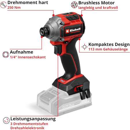 Παλμικό Κατσαβίδι 250Nm Einhell TP-CI 18/250 C Li Brushless - Solo 4510095