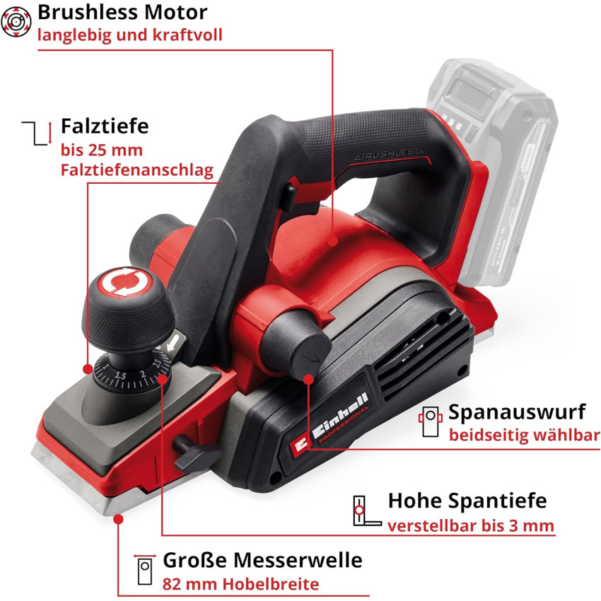Πλάνη μπαταρίας 18V Einhell TP-PL 18/3 Li Brushless - Solo 4345405 Πλάνη μπαταρίας 18V Einhell TP-PL 18/3 Li Brushless - Solo 4345405