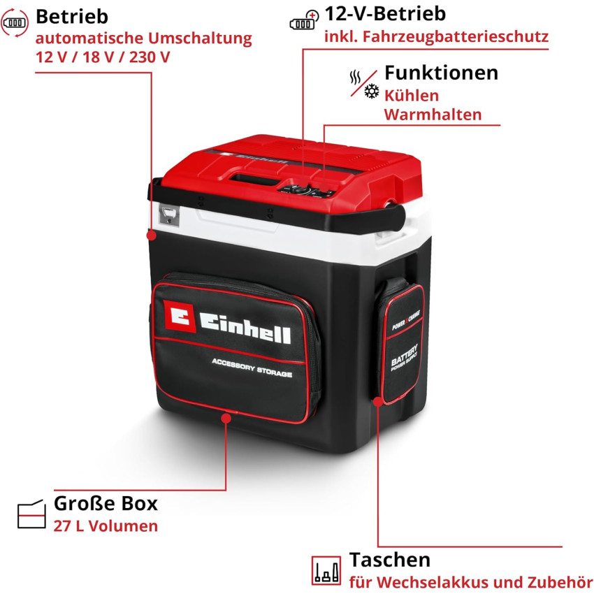 Ψυγείο μπαταρίας 18V υβριδικό Einhell TE-COL 18/26 Li - Solo 2048420 Ψυγείο μπαταρίας 18V υβριδικό Einhell TE-COL 18/26 Li - Solo 2048420
