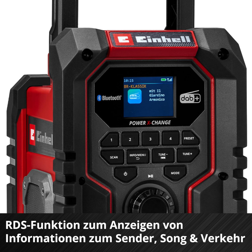 Ραδιόφωνο μπαταρίας υβδριδικό 18V Einhell TE-CR 18 Li DAB+/FM/BT - Solo 3407995