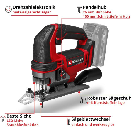 Σέγα μπαταρίας 18V Einhell TE-JS 18/100 Li - Solo 4321270