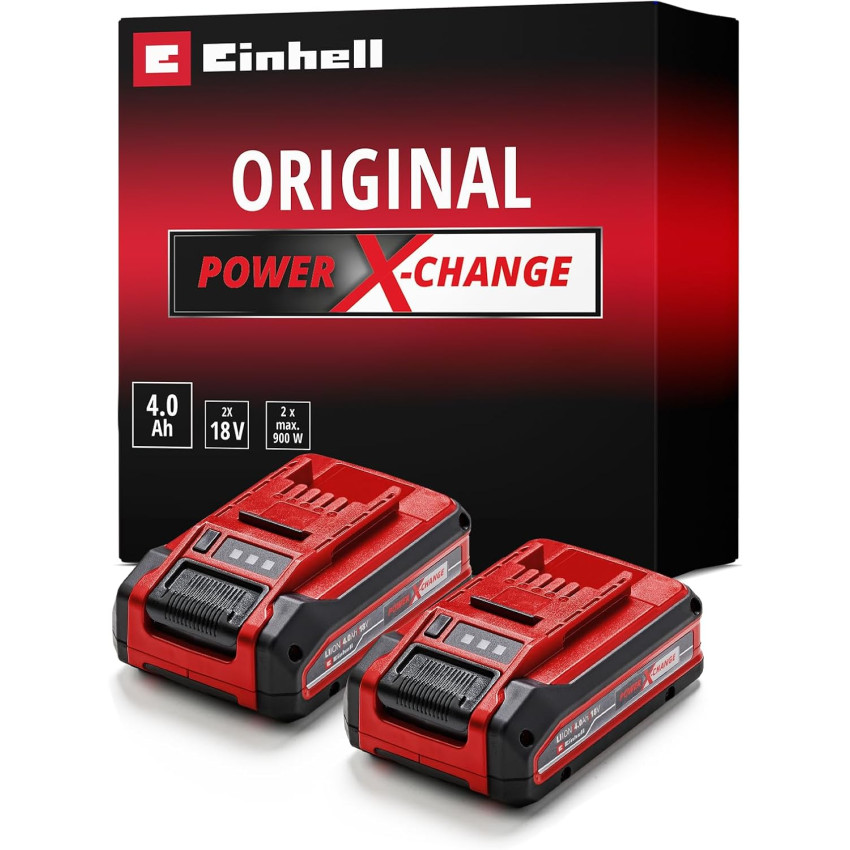 Σετ 2 x 4.0 Ah Μπαταρίες Einhell Power X-Change Plus Twin Pack Einhell 4511629 Σετ 2 x 4.0 Ah Μπαταρίες Einhell Power X-Change Plus Twin Pack Einhell 4511629