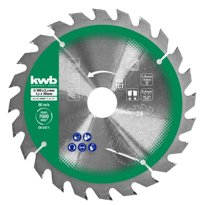 ΣΕΤ 3 ΔΙΣΚΩΝ ΞΥΛΟΥ 190 x 30 mm KWB 586995 ΣΕΤ 3 ΔΙΣΚΩΝ ΞΥΛΟΥ 190 x 30 mm KWB 586995