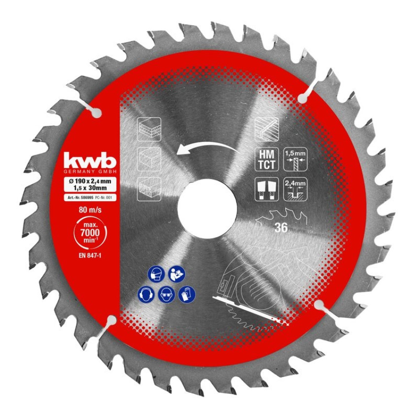 ΣΕΤ 3 ΔΙΣΚΩΝ ΞΥΛΟΥ 190 x 30 mm KWB 586995 ΣΕΤ 3 ΔΙΣΚΩΝ ΞΥΛΟΥ 190 x 30 mm KWB 586995