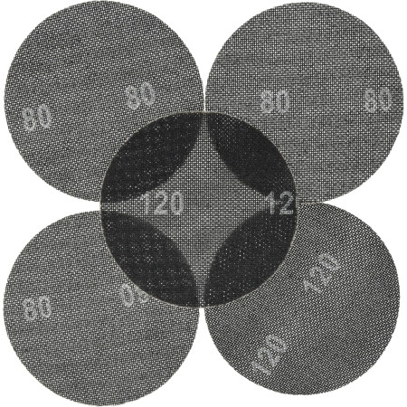 Σετ 5 τμχ. γυαλόχαρτα velcro Φ180mm  KWB 49490905