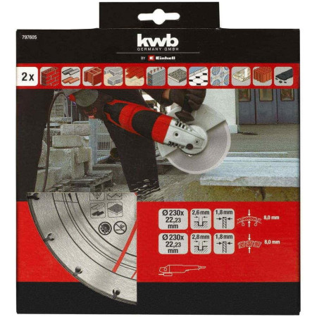 Σετ Διαμαντόδισκοι πλακιδίων Φ230 x 22.2 2τεμ KWB 49797605