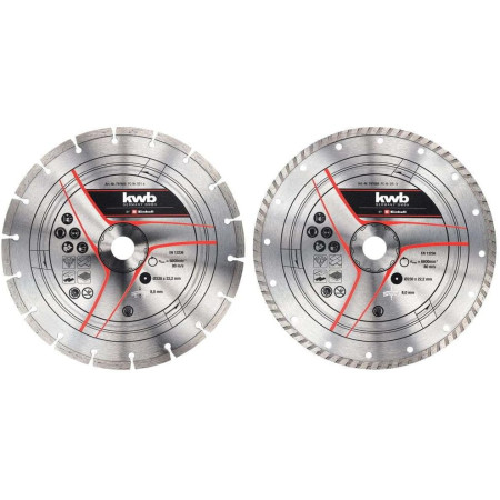 Σετ Διαμαντόδισκοι πλακιδίων Φ230 x 22.2 2τεμ KWB 49797605