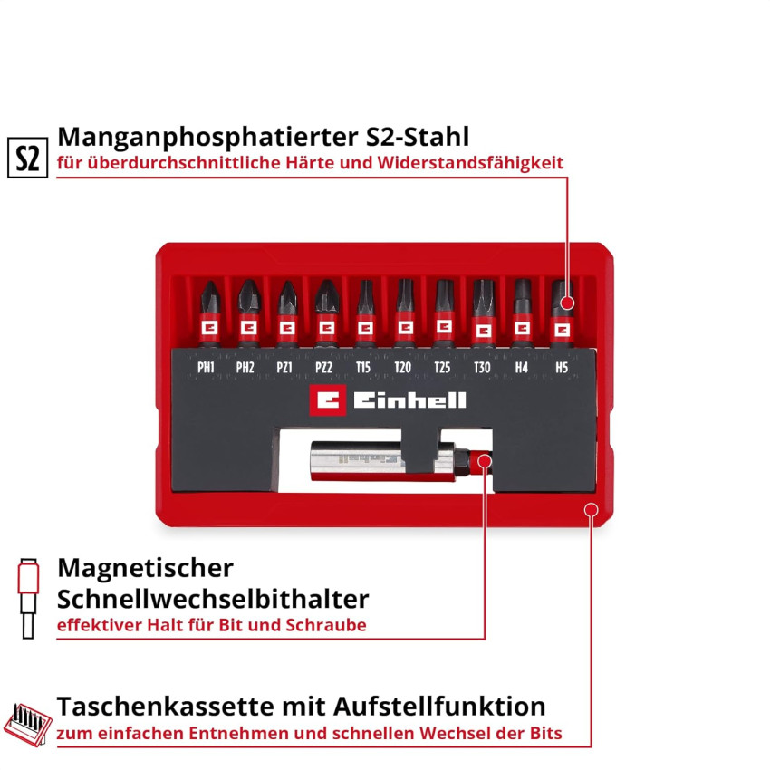 Σετ μύτες impact 11τεμ Einhell 49118673 Σετ μύτες impact 11τεμ Einhell 49118673