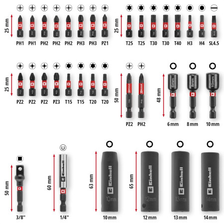 Σετ μύτες 35τεμ Einhell M-CASE 49109230