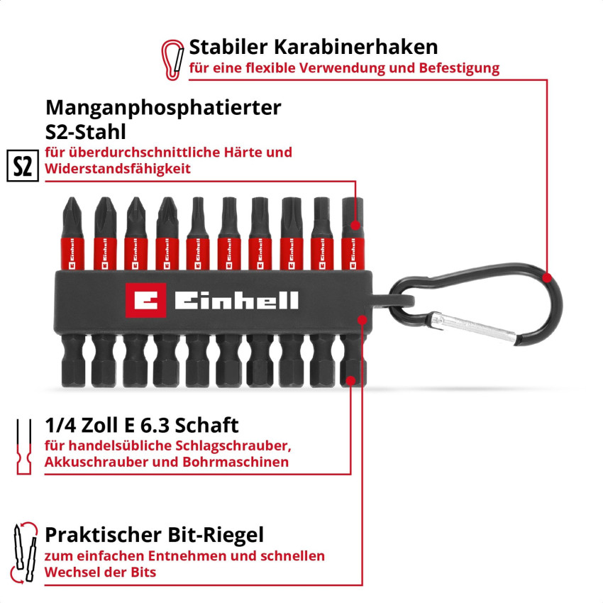 Σετ μύτες impact 9τεμ Einhell 49118633
