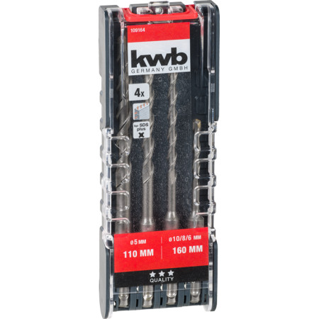 Σετ τρυπάνια SDS-Plus 4 τεμ.  Φ5, 6, 8 & 10 mm Kwb 49109164