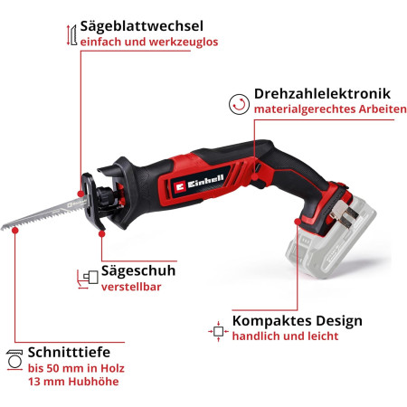 Σπαθόσεγα μπαταρίας 18V Einhell TE-AP 18/13 Li - Solo 4326315