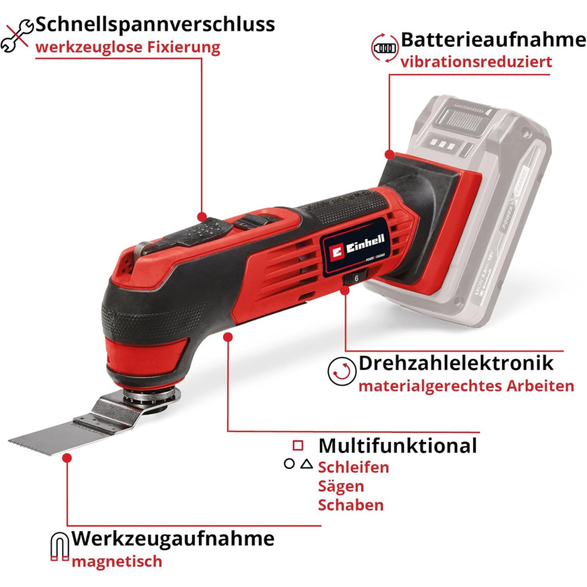 Πολυεργαλείο μπαταρίας 18V Einhell TE -MG 18 /1 Li - Solo 4465195 Πολυεργαλείο μπαταρίας 18V Einhell TE -MG 18 /1 Li - Solo 4465195
