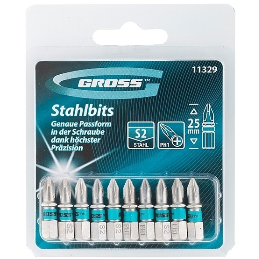 ΜΥΤΕΣ ΣΤΑΥΡΟΥ PH1 X 25mm 10ΤΕΜ GROSS 11329