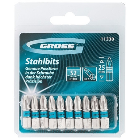 ΜΥΤΕΣ ΣΤΑΥΡΟΥ PH2 X 25mm 10ΤΕΜ GROSS 11330