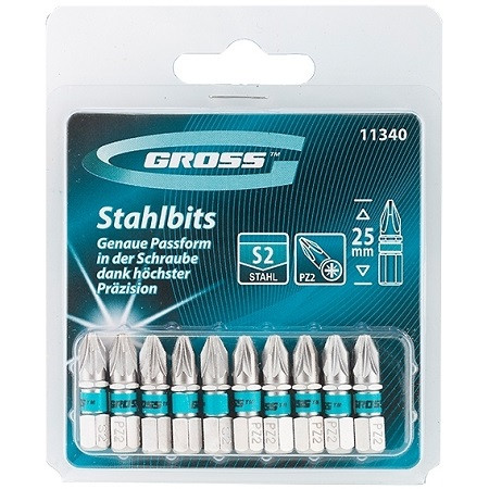 ΜΥΤΕΣ ΣΤΑΥΡΟΥ PZ2 X 25mm 10ΤΕΜ GROSS 11340