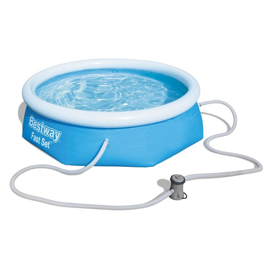 ΠΙΣΙΝΑ ΦΟΥΣΚΩΤΗ 2.44m x 61cm ΜΕ ΑΝΤΛΙΑ ΦΙΛΤΡΟΥ BEST WAY FAST SET POOL 15551 ΠΙΣΙΝΑ ΦΟΥΣΚΩΤΗ 2.44m x 61cm ΜΕ ΑΝΤΛΙΑ ΦΙΛΤΡΟΥ BEST WAY FAST SET POOL 15551