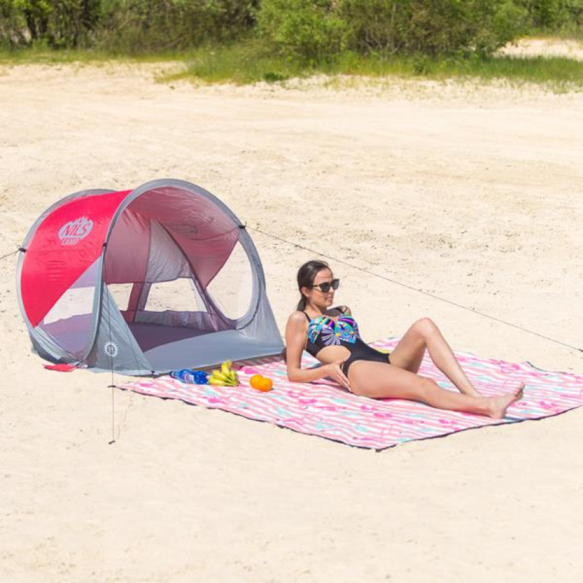 ΣΚΗΝΗ ΠΑΡΑΛΙΑΣ POP UP ΚΟΚΚΙΝΗ ΓΚΡΙ NILS CAMP NC3142 15-04-015 ΣΚΗΝΗ ΠΑΡΑΛΙΑΣ POP UP ΚΟΚΚΙΝΗ ΓΚΡΙ NILS CAMP NC3142 15-04-015
