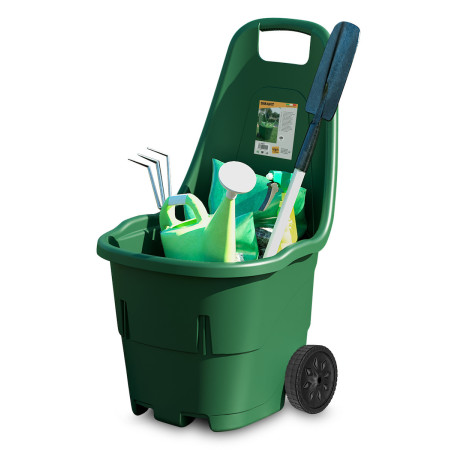 Καρότσι μεταφοράς πλαστικό με ρόδες 60Kg χρώμα πράσινο ART PLAST 631457