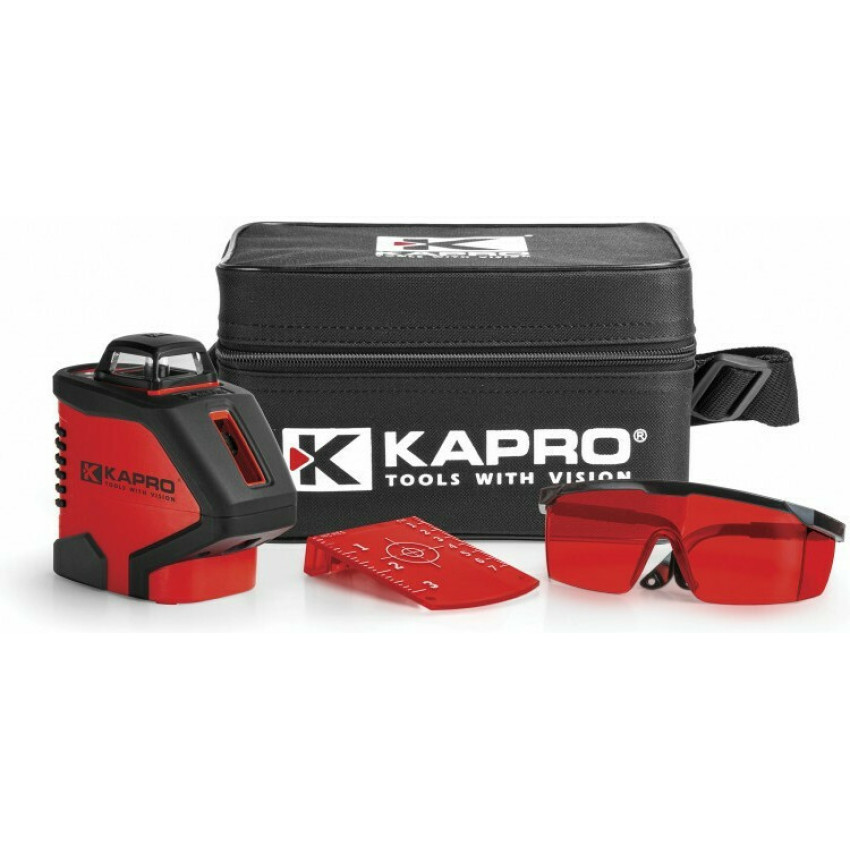 KAPRO: ΠΕΡΙΣΤΡΟΦΙΚΟ 360�  & ΓΡΑΜΜΙΚΟ ΑΛΦΑΔΙ LASER  ΚΟΚΚΙΝΗΣ ΔΕΣΜΗΣ  962R