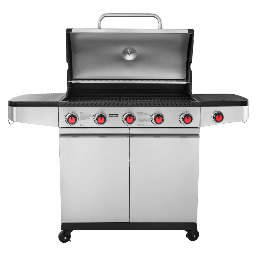 UNIMAC: ΨΗΣΤΑΡΙΑ ΥΓΡΑΕΡΙΟΥ INOX BBQ PREMIUM LINE - 5 ΕΣΤΙΕΣ ΚΑΙ 1 ΠΛΑΪΝΟ ΜΑΤΙ