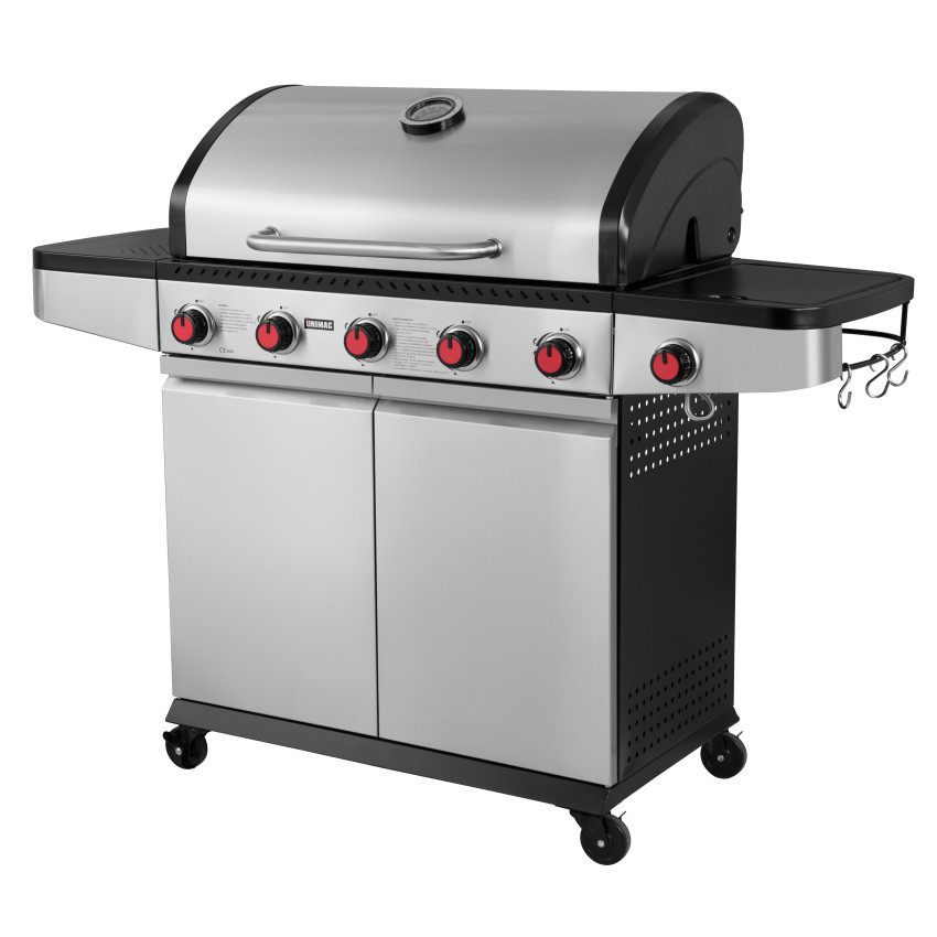 UNIMAC: ΨΗΣΤΑΡΙΑ ΥΓΡΑΕΡΙΟΥ INOX BBQ PREMIUM LINE - 5 ΕΣΤΙΕΣ ΚΑΙ 1 ΠΛΑΪΝΟ ΜΑΤΙ