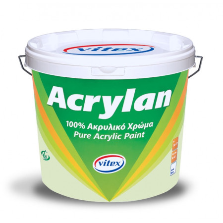 ACRYLAN ΑΚΡΥΛΙΚΟ ΧΡΩΜΑ ΛΕΥΚΟ 0.75Lt VITEX 1004702