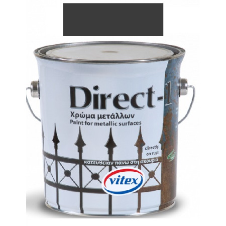 VITEX DIRECT-1 ΤΑΧΥΣΤΕΓΝΩΤΟ ΓΥΑΛΙΣΤΕΡΟ ΑΝΤΙΔΙΑΒΡΩΤΙΚΟ ΝΤΟΥΚΟΧΡΩΜΑ ( ΛΑΔΟΜΠΟΓΙΑ ) ΧΡΩΜΑ ΜΑΥΡΟ 2.5Lt