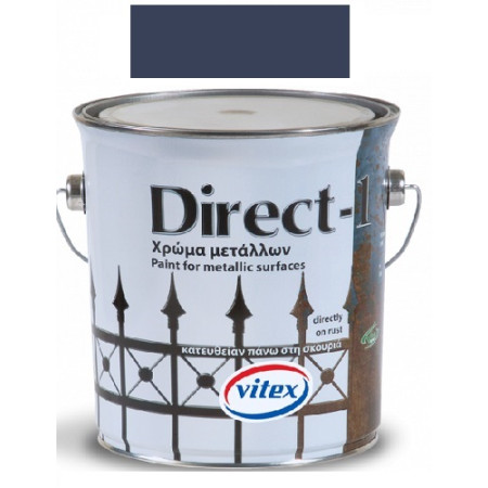 VITEX DIRECT-1 ΤΑΧΥΣΤΕΓΝΩΤΟ ΓΥΑΛΙΣΤΕΡΟ ΑΝΤΙΔΙΑΒΡΩΤΙΚΟ ΝΤΟΥΚΟΧΡΩΜΑ ( ΛΑΔΟΜΠΟΓΙΑ ) ΧΡΩΜΑ ΣΚΟΥΡΟ ΜΠΛΕ 2.5Lt 1001899