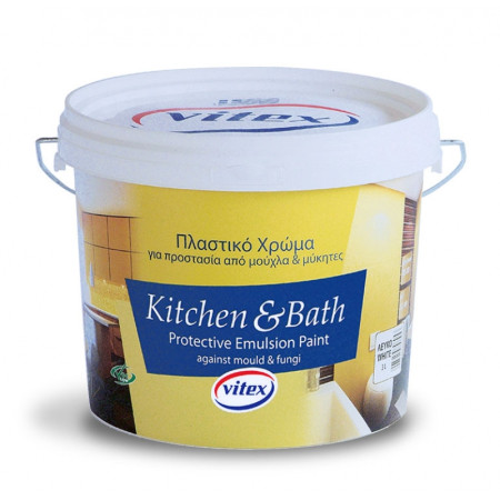 KITCHEN & BATH ΠΛΑΣΤΙΚΟ ΧΡΩΜΑ ΛΕΥΚΟ 9Lt VITEX 1003894