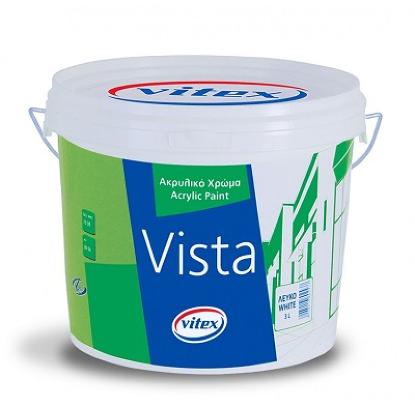 VISTA ΑΚΡΥΛΙΚΟ ΧΡΩΜΑ ΛΕΥΚΟ 3Lt VITEX 1003872 VISTA ΑΚΡΥΛΙΚΟ ΧΡΩΜΑ ΛΕΥΚΟ 3Lt VITEX 1003872