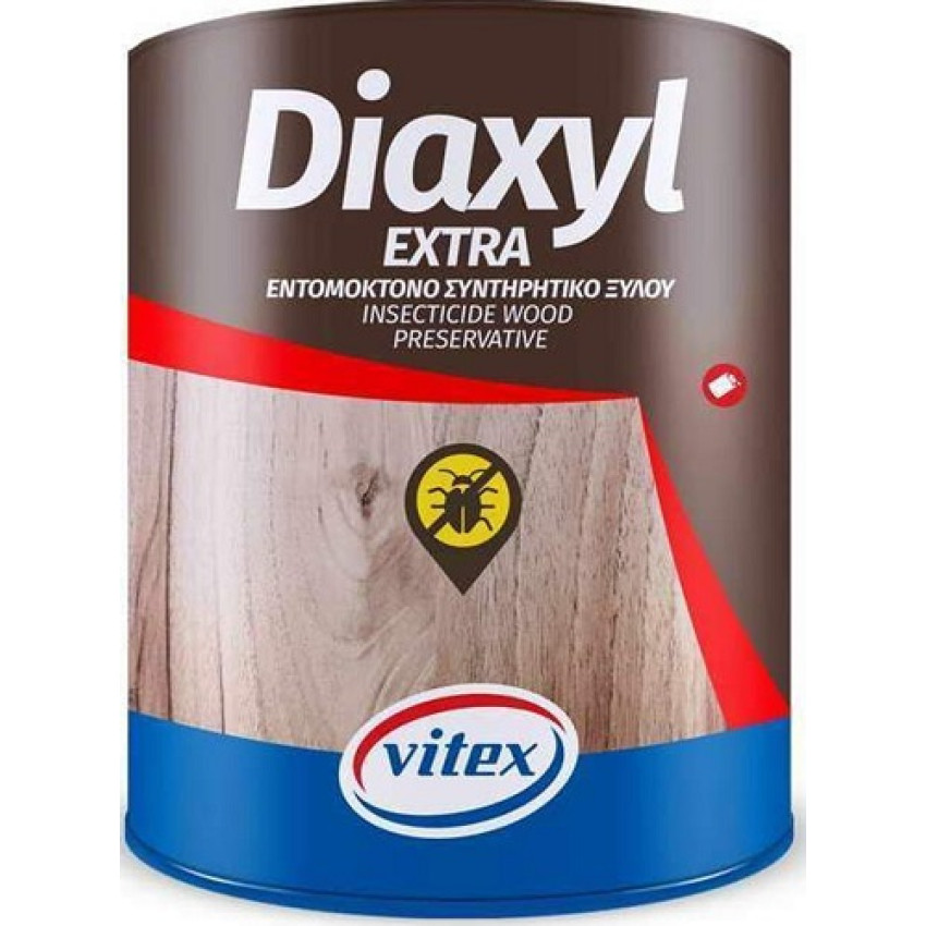 VITEX DIAXYL EXTRA ΕΝΤΟΜΟΚΤΟΝΟ ΣΥΝΤΗΡΗΤΙΚΟ ΞΥΛΟΥ ΔΙΑΛΥΤΟΥ ΑΧΡΩΜΟ ΕΛΑΦΡΩΣ ΣΑΤΙΝΕ  0.75Lt 1003302