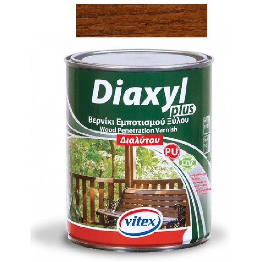 VITEX DIAXYL PLUS ΒΕΡΝΙΚΙ ΕΜΠΟΤΙΣΜΟΥ ΞΥΛΟΥ ΔΙΑΛΥΤΟΥ ΣΕ ΑΠΟΧΡΩΣΗ ΔΡΥΣ ΕΛΑΦΡΩΣ ΣΑΤΙΝΕ 2408 0.75Lt 1003371