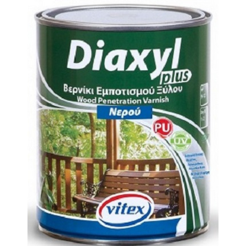 VITEX DIAXYL PLUS ΒΕΡΝΙΚΙ ΕΜΠΟΤΙΣΜΟΥ ΞΥΛΟΥ ΝΕΡΟΥ ΑΧΡΩΜΟ ΕΛΑΦΡΩΣ ΣΑΤΙΝΕ 0.75Lt 1003376