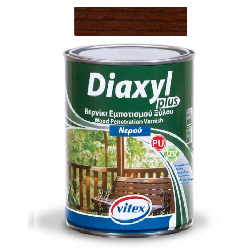 VITEX DIAXYL PLUS ΒΕΡΝΙΚΙ ΕΜΠΟΤΙΣΜΟΥ ΞΥΛΟΥ ΝΕΡΟΥ ΣΕ ΑΠΟΧΡΩΣΗ ΚΑΣΤΑΝΙΑ ΕΛΑΦΡΩΣ ΣΑΤΙΝΕ 2507 0.75Lt 1003382