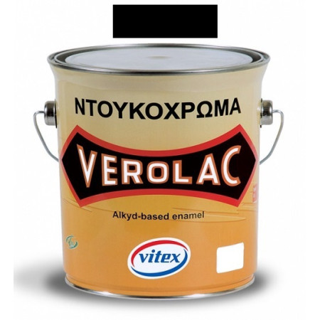 VITEX VEROLAC ΝΤΟΥΚΟΧΡΩΜΑ (ΛΑΔΟΜΠΟΓΙΑ) ΜΑΥΡΟ ΜΑΤ  0.75Lt ( ΜΕΤΑΛΛΟ - ΞΥΛΟ ) 1001637