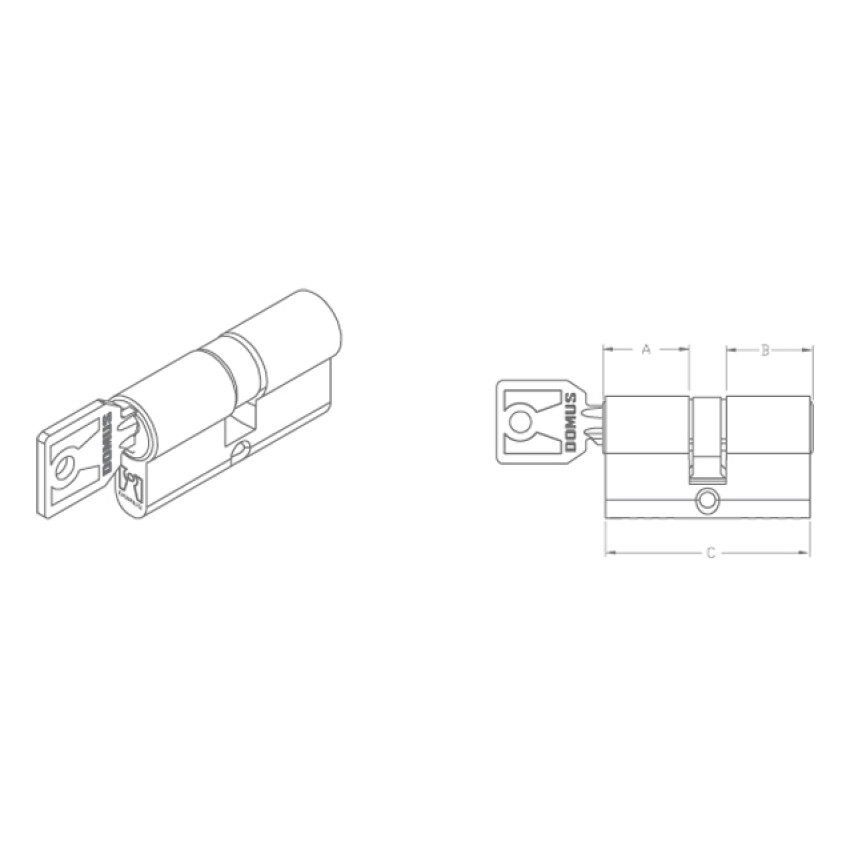 ΚΥΛΙΝΔΡΟΣ 54mm (χρυσός) DOMUS 11054 