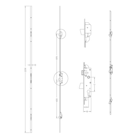 ΚΛΕΙΔΑΡΙΑ ΑΣΦΑΛΕΙΑΣ 3 ΣΗΜΕΙΩΝ DOMUS 94430X INOX