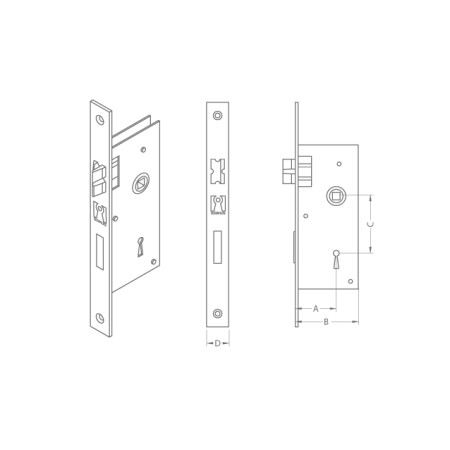 ΚΛΕΙΔΑΡΙΑ ΧΩΝΕΥΤΗ ΜΕΣΟΠΟΡΤΑΣ 40mm x 75mm ΧΡΩΜΑ ΚΙΤΡΙΝΟ GEVY 222001004