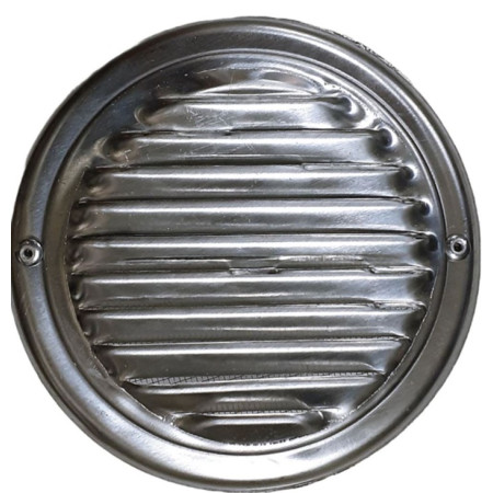 Περσίδα εξαερισμού αλουμινίου στρογγυλή με σίτα και έλασμα Φ100-120 αλουμίνιο 25708